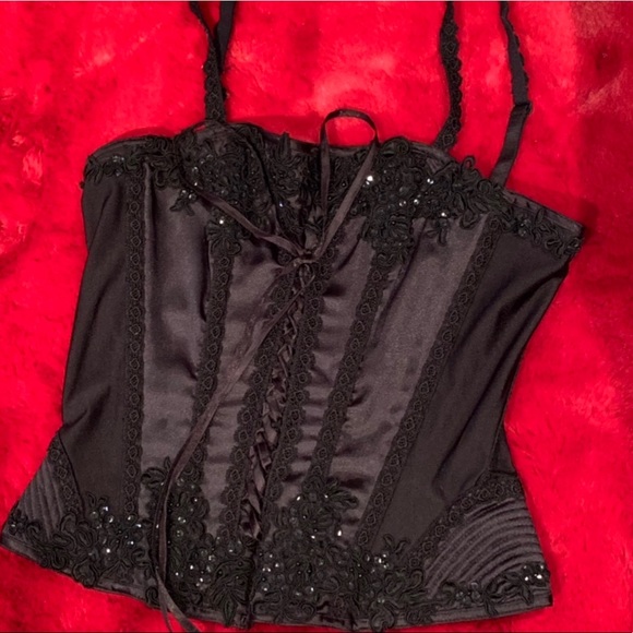 SIMON CHANG black lace corset - Picture 9 of 14
